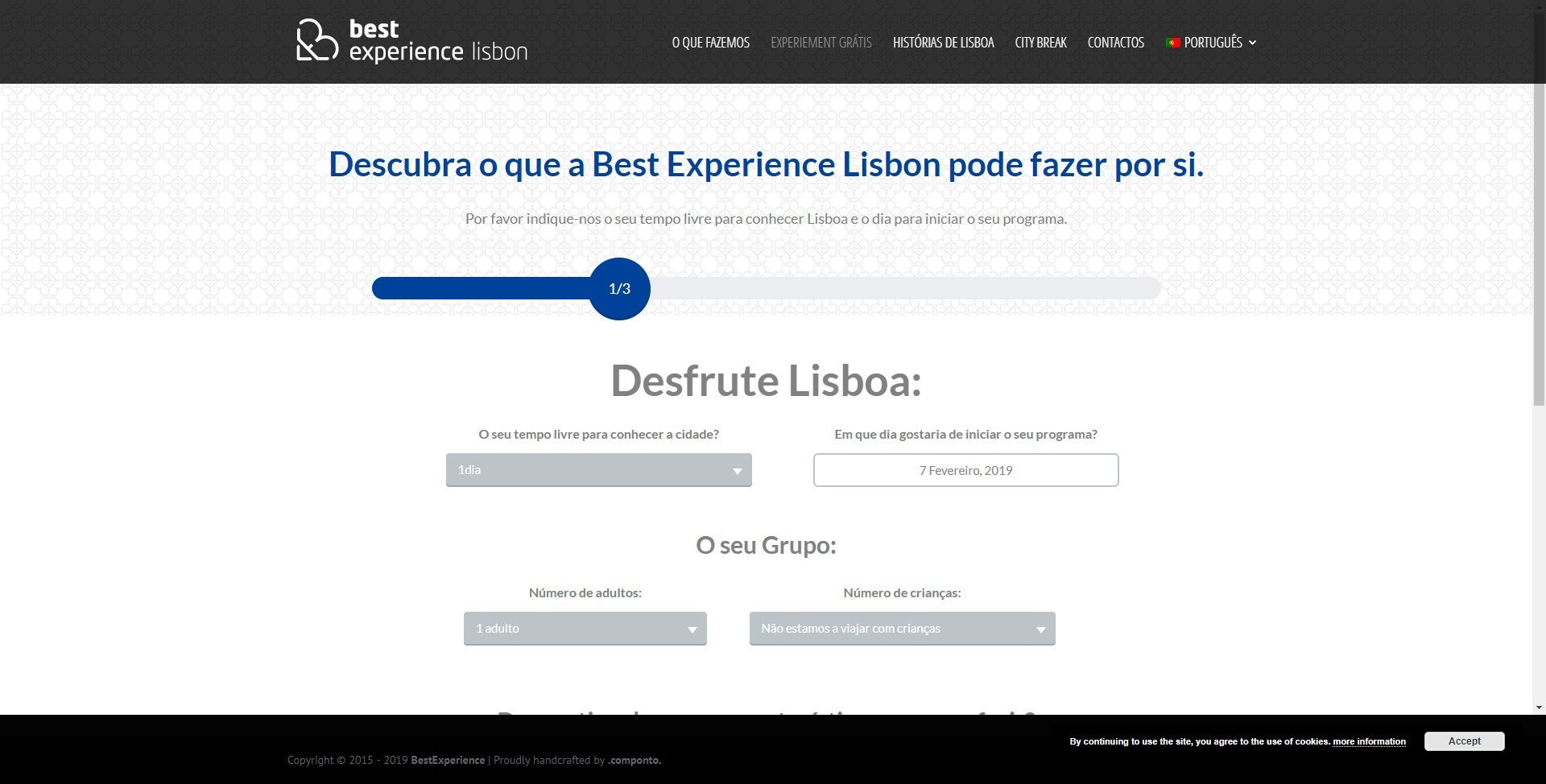 Site com SEO para a Best Experience Lisbon